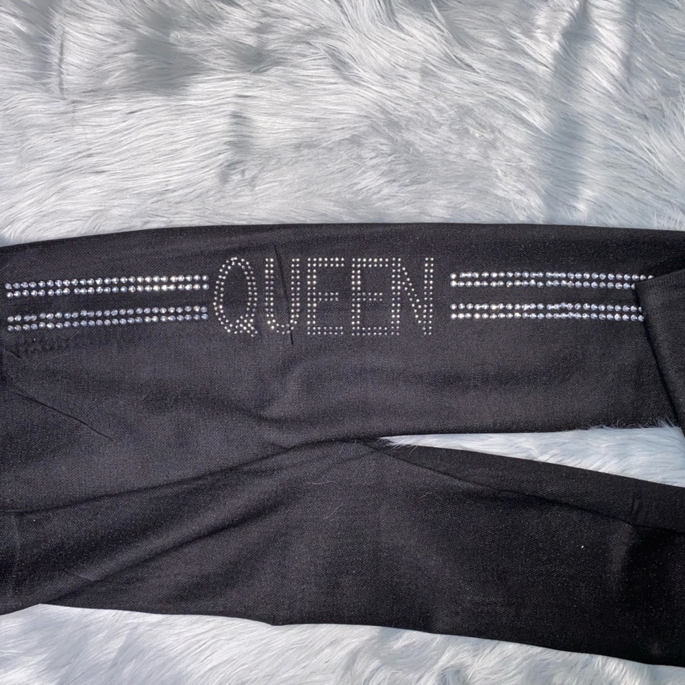Bling Queen Tights Leggings with Rhinestones. NWT.